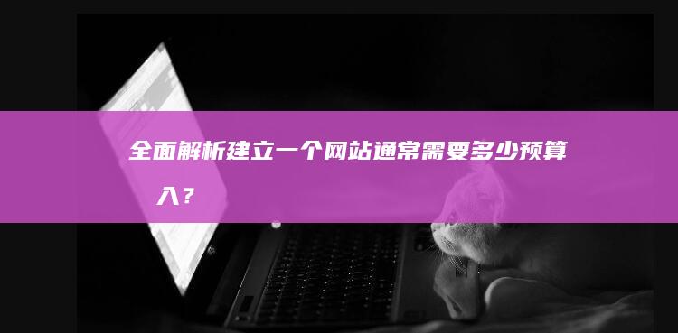 全面解析：建立一个网站通常需要多少预算投入？